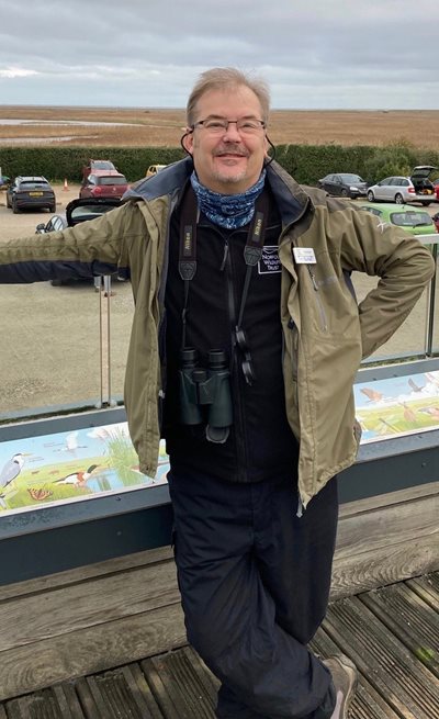 Tim posing at Cley visitor centre