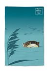 Norfolk Wildlife Trust tea towel with otter design