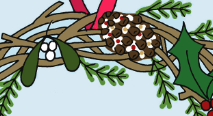 Christmas bird wreath