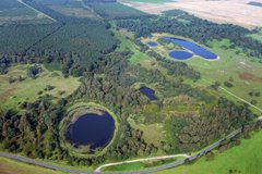 Aerial Photograph of the Meres at NWT East Wretham Heath, Mike Page