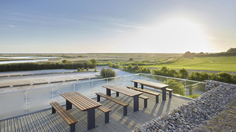 View of NWT Cley Marshes from the visitor centre