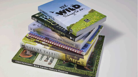 A pile of nature and environment related books