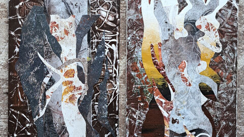 an abstract collage