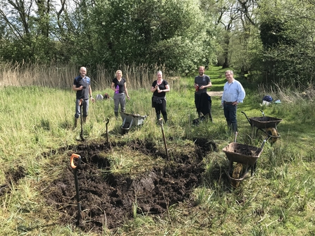 A work party from Aviva at Upton Broad and Marshes