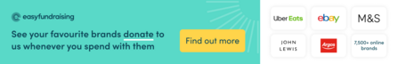 easyfundraising – see your favourite brands donate to us whenever you spend with them