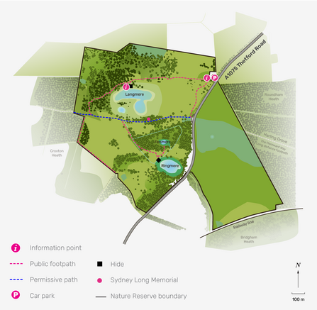 Illustrated reserve map of East Wretham