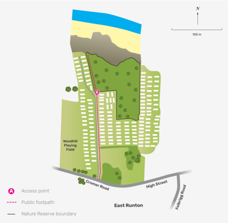 Illustrated map of Kay Cliffs