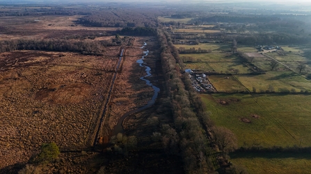 Meandering stream at Grimston Warren.
