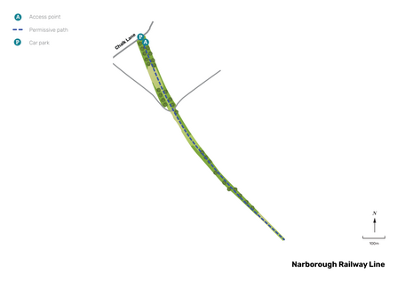 Illustrative map of Narborough Railway Line.