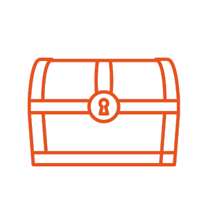 an icon of a treasure chest