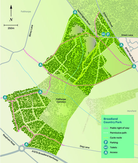 Illustrated map of Broadland Country Park
