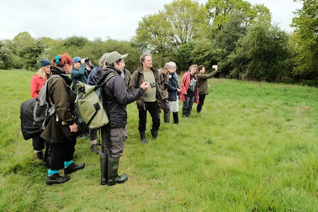 a group of people standing at Sweet Briar Marshes