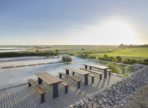 View of NWT Cley Marshes from the visitor centre